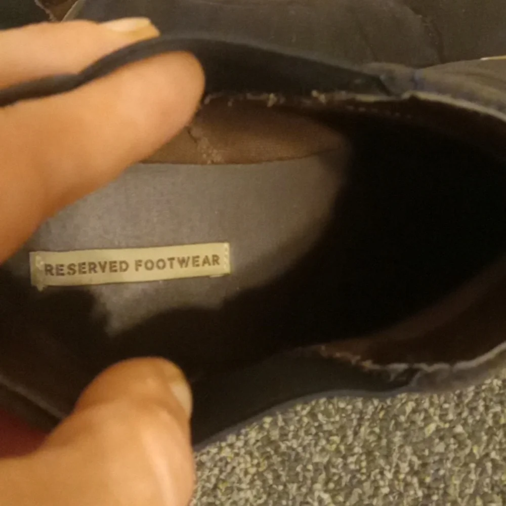 Reserved Footwear size 13 black faux suede slip on shoe